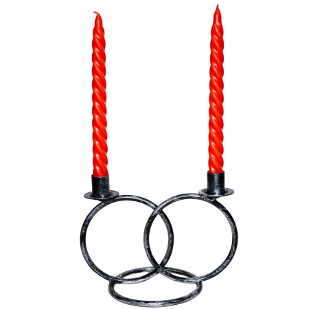 ДЕКОР Подсвечник Кольцо 2 свечи антик серебро РЗДИ/1шт ДЕКОР Подсвечник Кольцо 2 свечи антик серебро РЗДИ/1шт