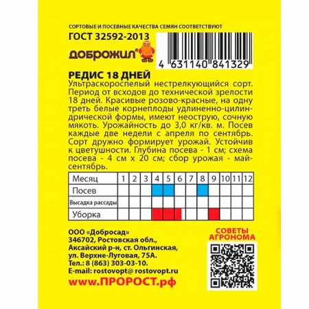 ДОБРОЖИЛ Редис 18 дней 2г