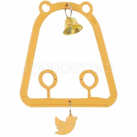 Игрушка д/птиц Качель с колокольчиком и подвесом/5029/Дарэлл