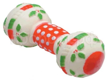 Игрушка для собак Гантель виниловая с рисунком 13см/С2700