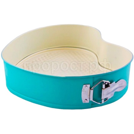 Форма д/выпечки разъем. Сердце 26*22*7см бирюзовый КТ-ФВ-С26Б /8шт/Катунь