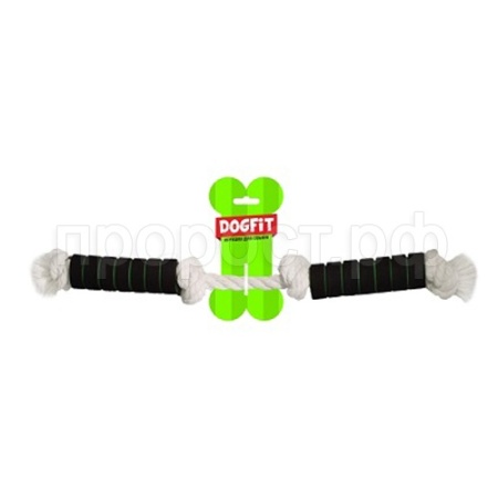Игрушка  Грейфер DOGFIT с канатными нунчаками 4 узла и 2 ручки 48см D14мм/ЦБ-2789 