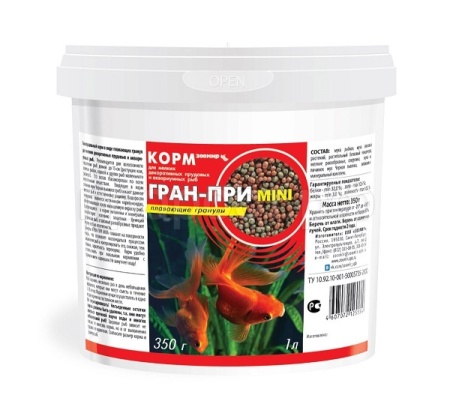 Корм для рыб ГРАН-ПРИ MINI плавающие гранулы 350гр(1л)