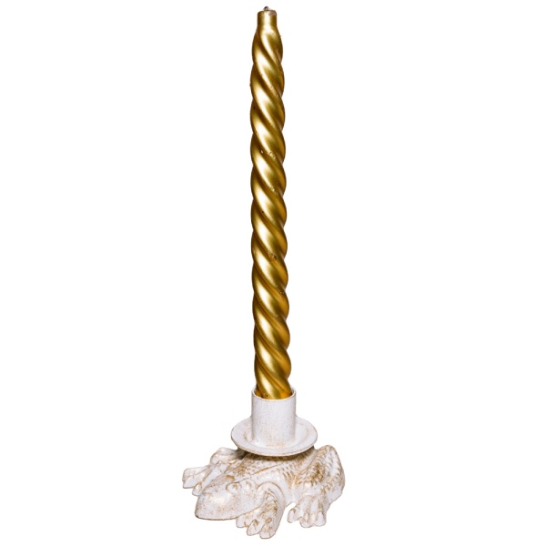 ДЕКОР Подсвечник Лягушка бел золото РЗДИ/1шт ДЕКОР Подсвечник Лягушка бел золото РЗДИ/1шт