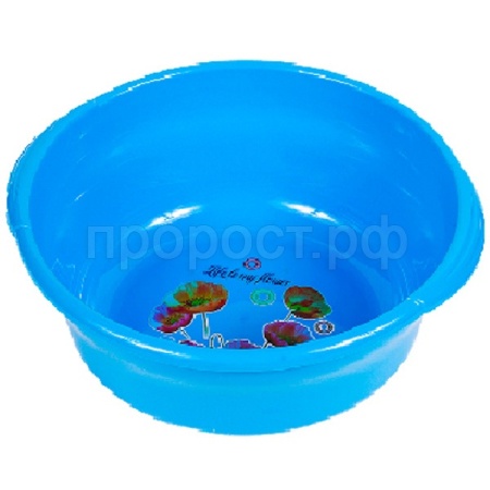 Таз 10л "Новинка" с ручками светло-синий 03013