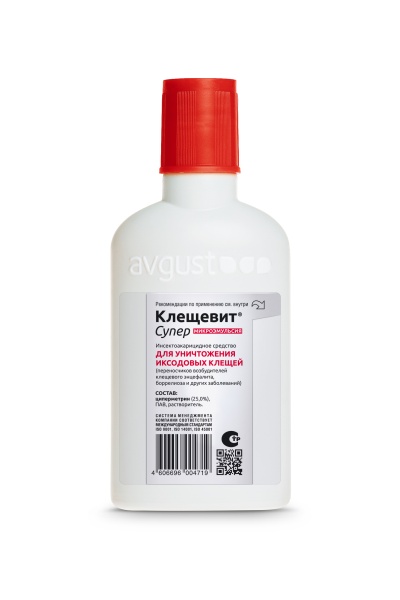 Клещевит СУПЕР флакон 100мл 50шт Август