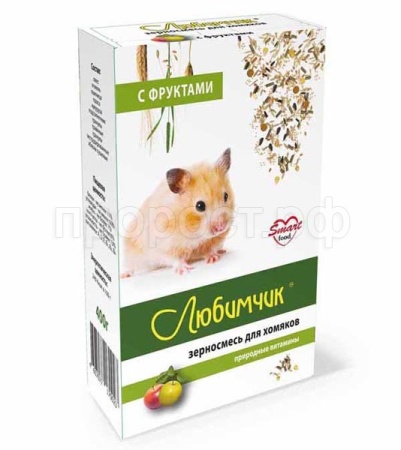 Корм для хомяков с фруктами Любимчик  400г