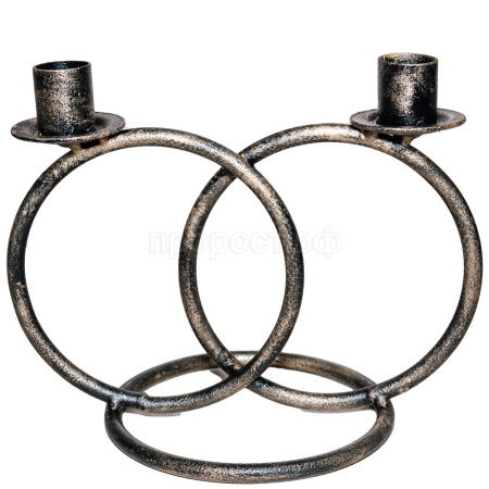 ДЕКОР Подсвечник Кольцо 2 свечи антик золото РЗДИ/1шт ДЕКОР Подсвечник Кольцо 2 свечи антик золото РЗДИ/1шт