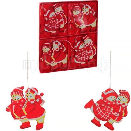 Новогоднее Мальчик-девочка 6см набор из 4-х 7245088