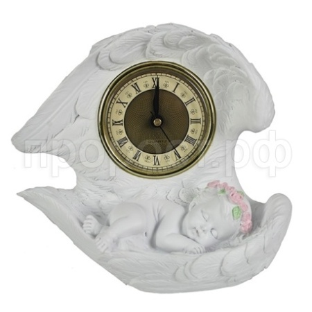 Часы Ангел белый L20W10H18см 713175/SH017 Часы Ангел белый L20W10H18см 713175/SH017