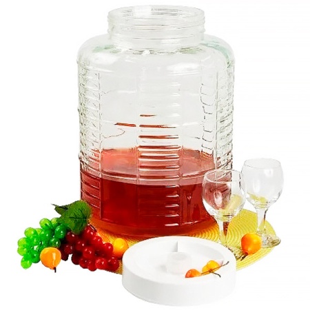 Стеклобанка 5л 82-032-ГВ163 с пласт. крышкой(гидрозатвор)/2шт/