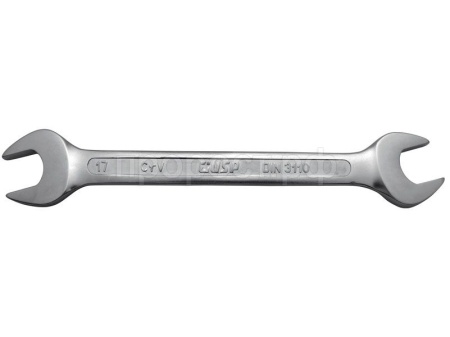 Ключ рожковый 17 х19мм, хромованадиевая сталь, мат. хром. покрытие 631719-15