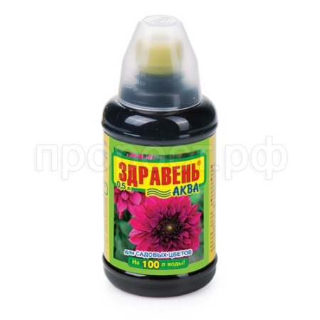 Здравень Аква Садовые цветы 0,5л с мерн.стак 12шт ВХ