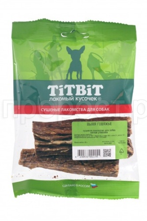 Лакомство для собак Вымя говяжье м/у