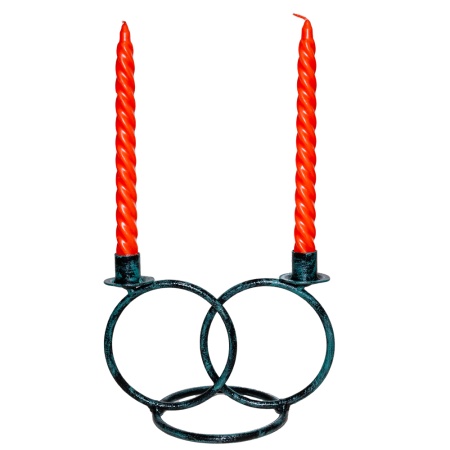 ДЕКОР Подсвечник Кольцо 2 свечи антик зеленый РЗДИ/1шт ДЕКОР Подсвечник Кольцо 2 свечи антик зеленый РЗДИ/1шт