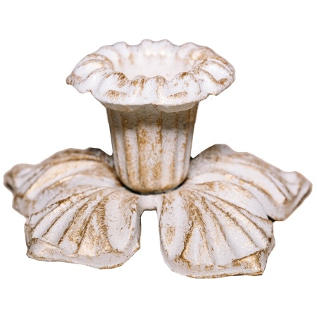 ДЕКОР Подсвечник Цветок бел золото РЗДИ/1шт ДЕКОР Подсвечник Цветок бел золото РЗДИ/1шт