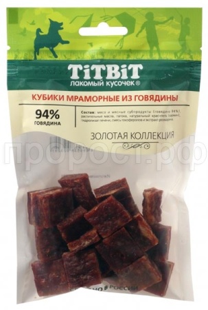 Лакомство С Кубики мраморные из говядины Золотая коллекция 80гр/23297