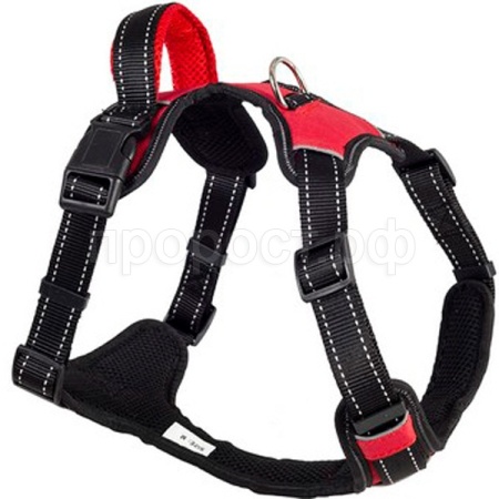 Шлейка нейлон S SPORT с ручкой красная обхв.груди 42-50см/01204250-02/Каскад