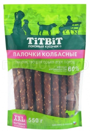 Лакомство С Палочки колбасные д/собак всех пород 550г XXL м/у/16шт/024348