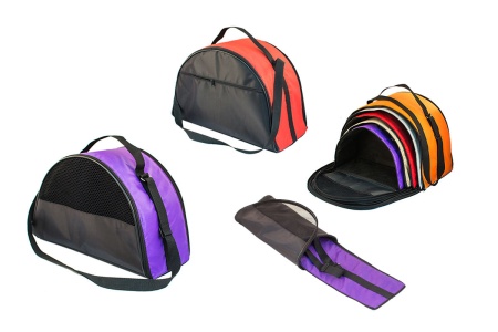 Сумка переноска ЧИП Конверт-Полукруг №2 расклад.с карманом и ремнем 44*22*29см василек/9057/