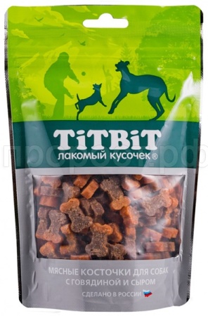 Лакомство для собак Косточки мясные с говядиной и сыром