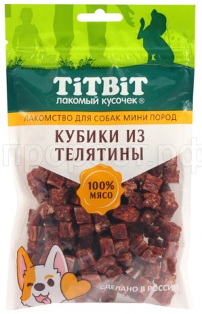 Лакомство С Кубики из телятины д/собак мини пород 100г м/у/20шт/024607