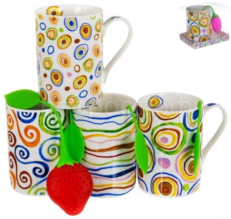 Кружка с ситечком силикон 144-09005