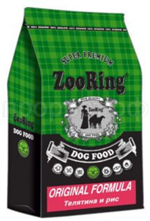 Собаки ZooRing Original Formula телятина и рис д/молод. и взр. собак всех пород 2кг/5шт/424603