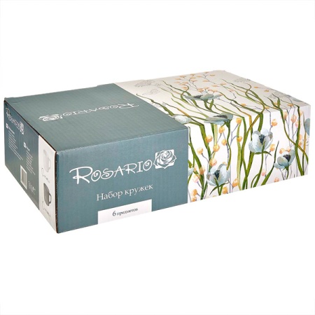 Набор кружек 300мл Barista (6шт) серый в инд. упак. Ф11-098L/6 /8шт/Rosario 