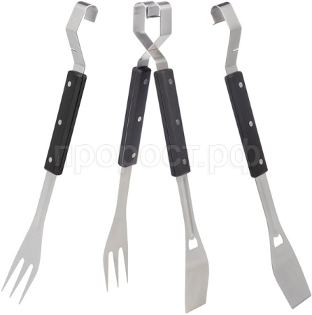 Набор д/барбекю LEONORD BS-4 (вилка, лопатка, щипцы, открывалка/999709 Набор д/барбекю LEONORD BS-4 (вилка, лопатка, щипцы, открывалка/999709