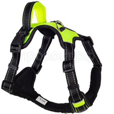 Шлейка нейлон L SPORT с ручкой зеленая обхв.груди 42-50см/01204250-05/Каскад