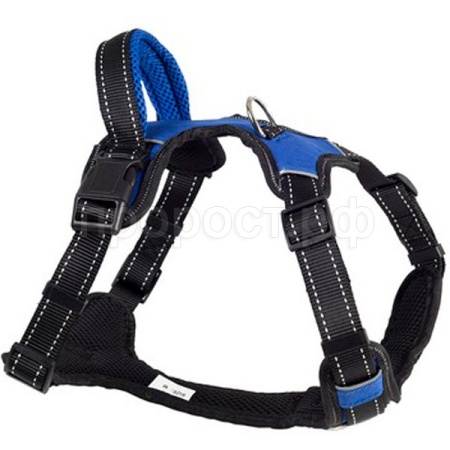 Шлейка нейлон S SPORT с ручкой синяя обхв.груди 42-50см/01204250-06/Каскад