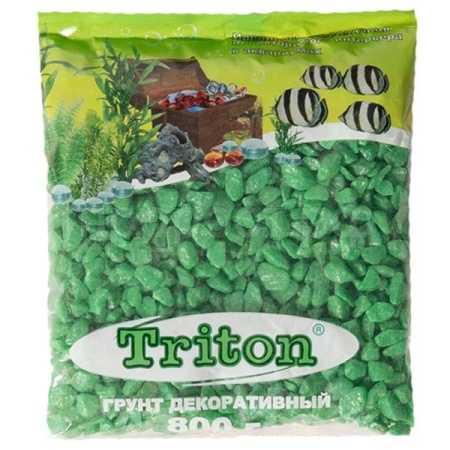 Грунт для аквариума Тритон блестящий 800гр зеленый/8
