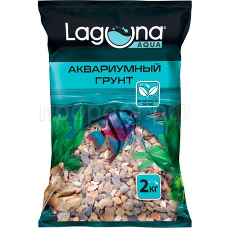 Грунт для аквариума Laguna 20203B светло-коричневый меланж 2-4мм 2кг/73954045