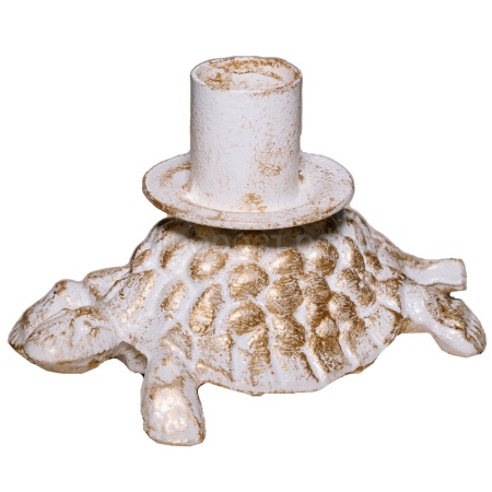 ДЕКОР Подсвечник Черепаха бел золото РЗДИ/1шт ДЕКОР Подсвечник Черепаха бел золото РЗДИ/1шт