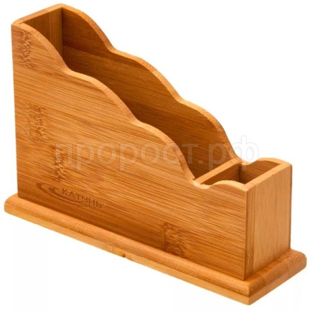 Салфетница+зубочистки бамбук 16,7*5*11,5см №3 КТ-СА-03 /24шт/Катунь